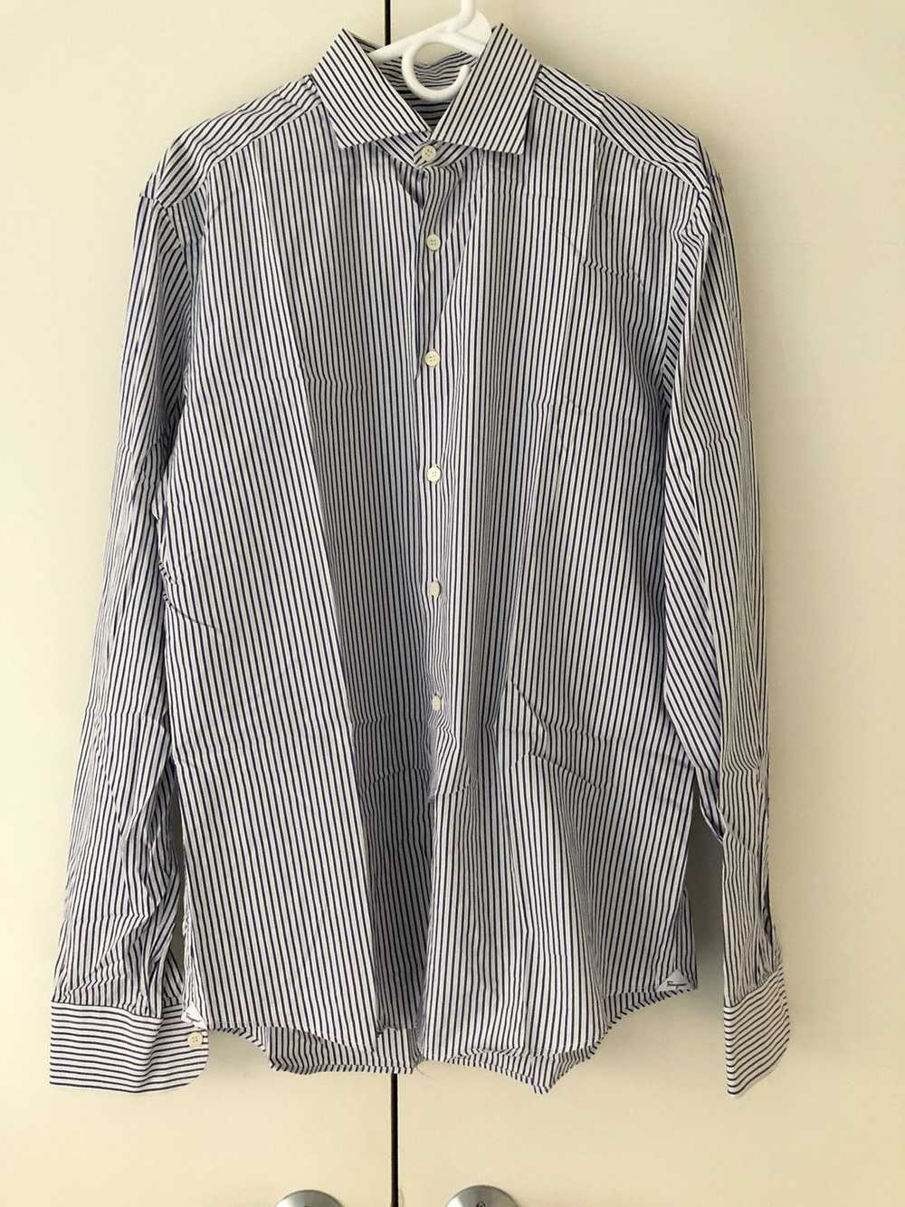 Salvatore Ferragamo Blue stripe shirts Size large - image 5