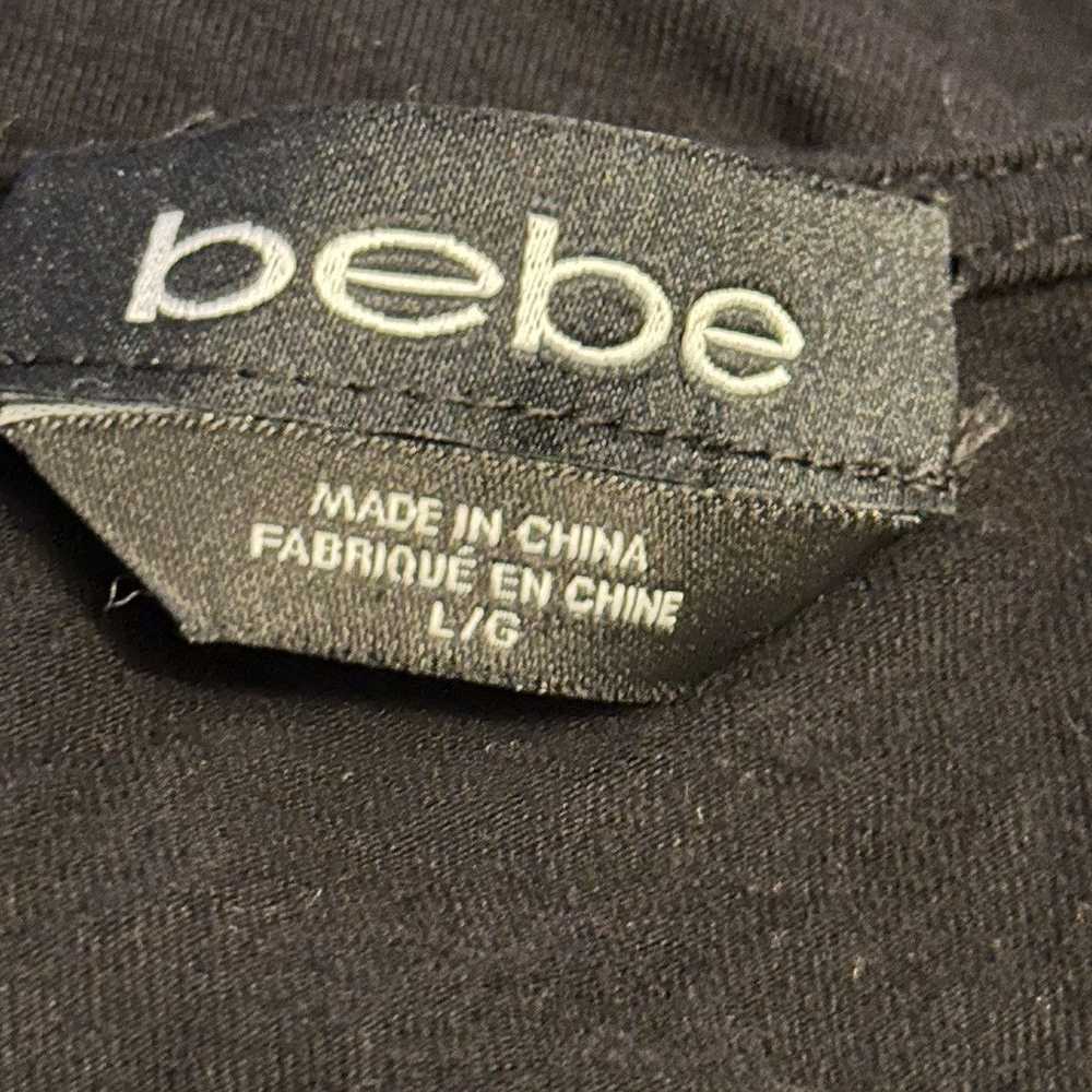 Bebe Bebe cinch toe waist rhinestone logo tank ma… - image 9