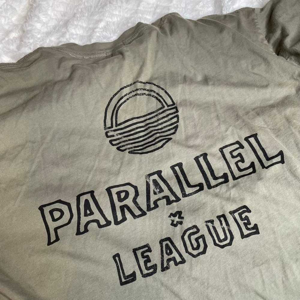 PARALLEL X LEAGUE Olive Green Short Sleeve Tee Sh… - image 3