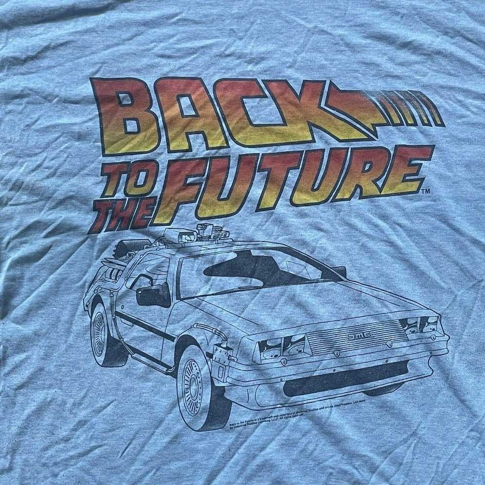Vintage Back to the Future DeLorean Blue Ringer T… - image 2