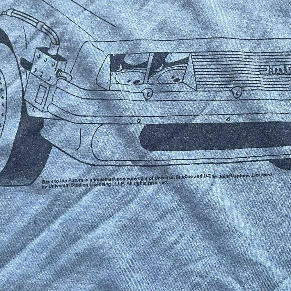 Vintage Back to the Future DeLorean Blue Ringer T… - image 3