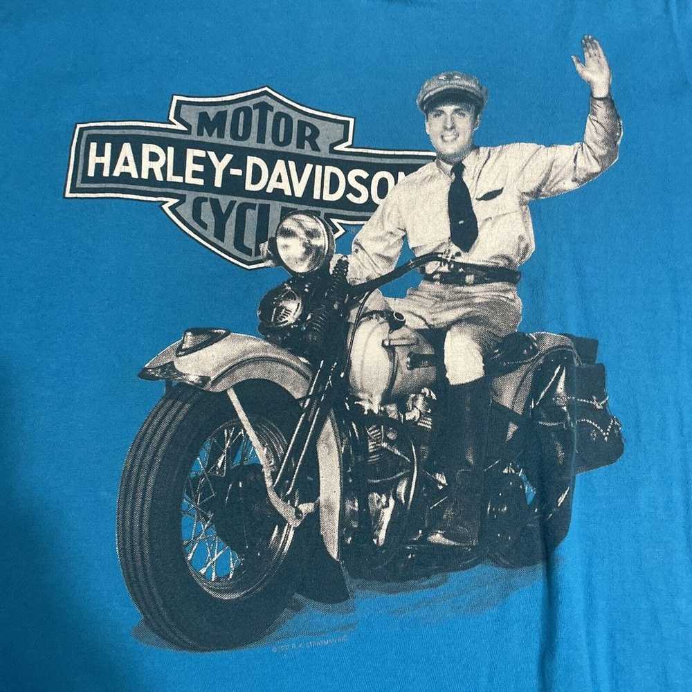 1992 Harley Davidson Motor Clothes XL Blue T Shir… - image 2