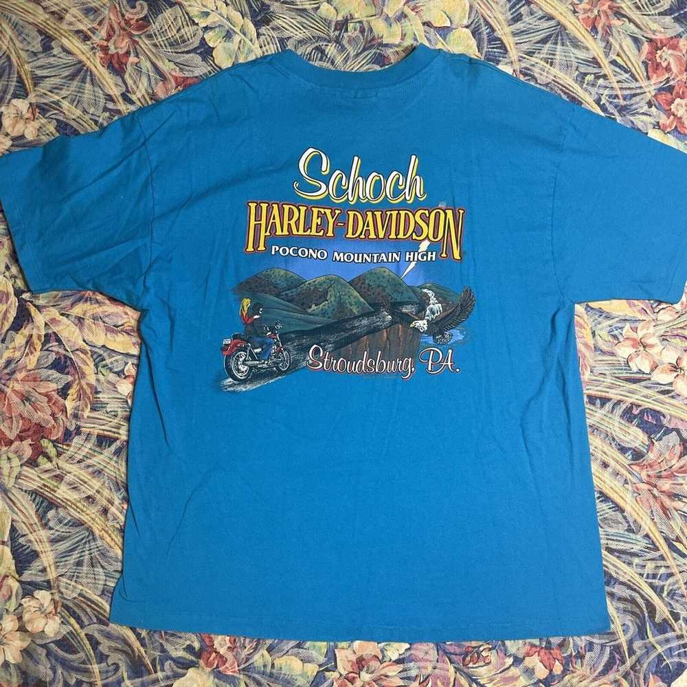 1992 Harley Davidson Motor Clothes XL Blue T Shir… - image 6