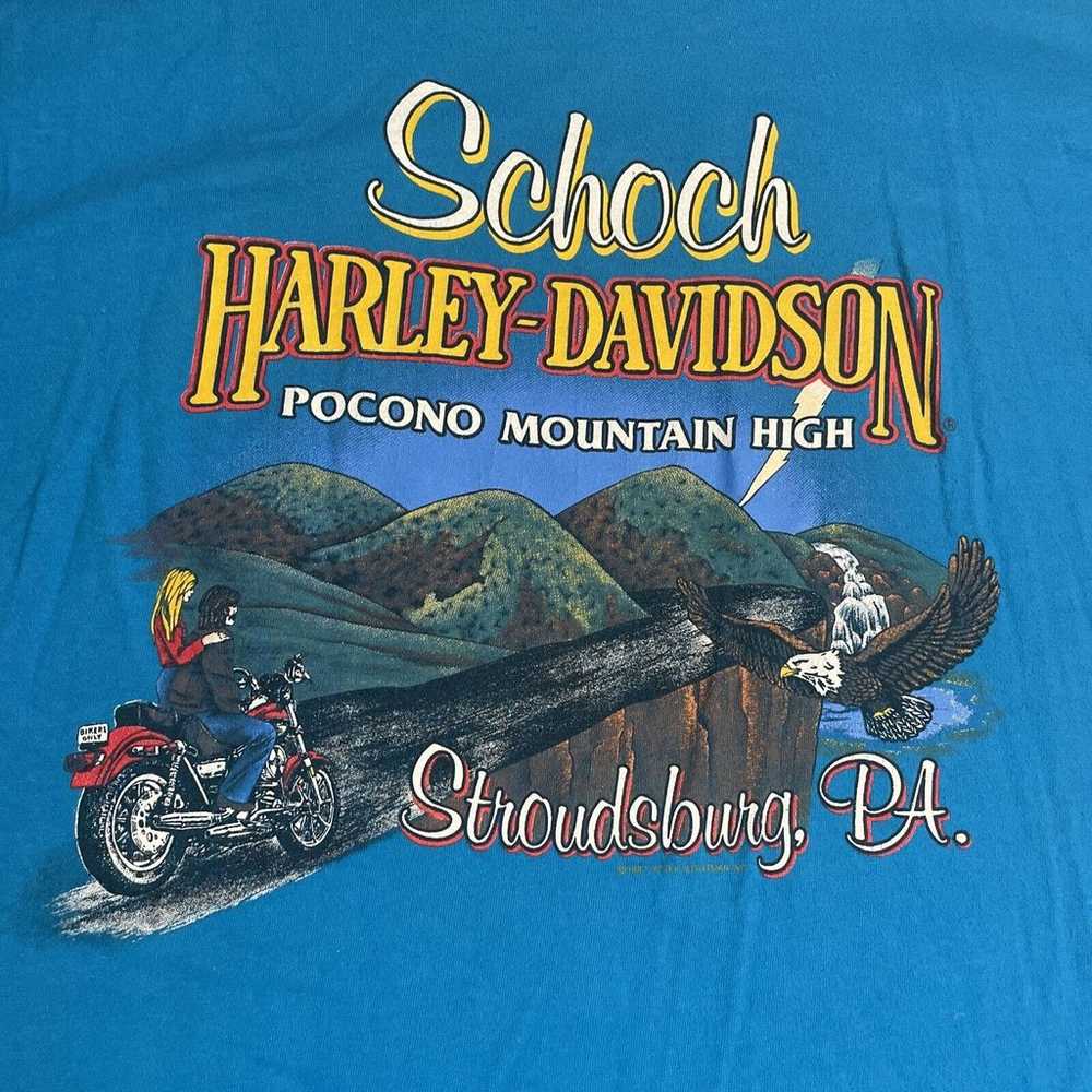 1992 Harley Davidson Motor Clothes XL Blue T Shir… - image 7