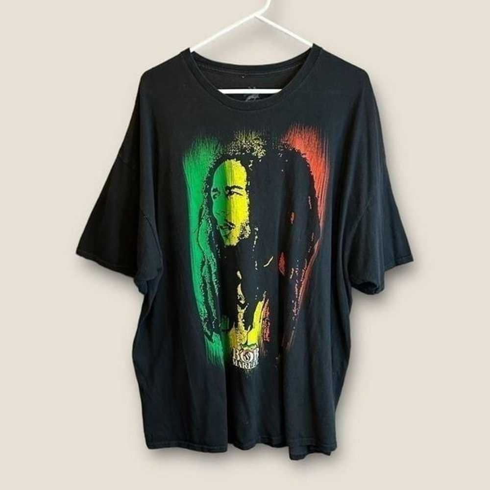 Vintage XL Zion Rootwear Bob Marley Jamaican Flag… - image 1