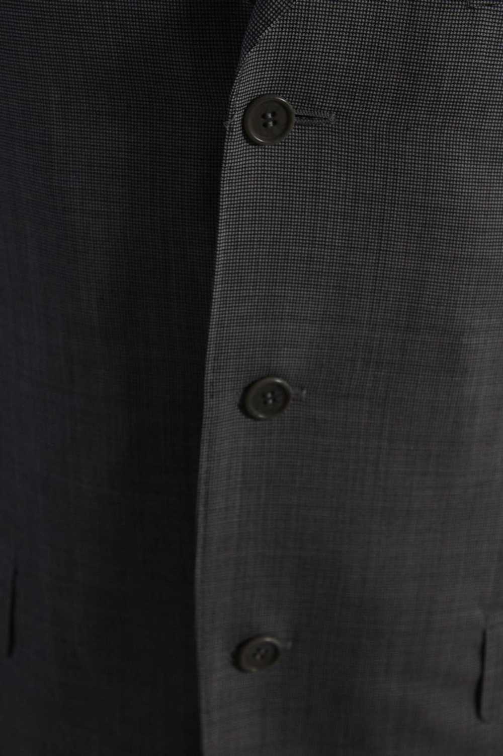 Canali Mens Wool Striped Print Button Collar Long… - image 6