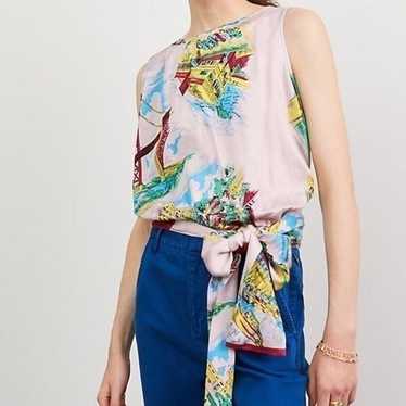 NEW Anthropologie Postcard Wrap Top By Tiny in Si… - image 1