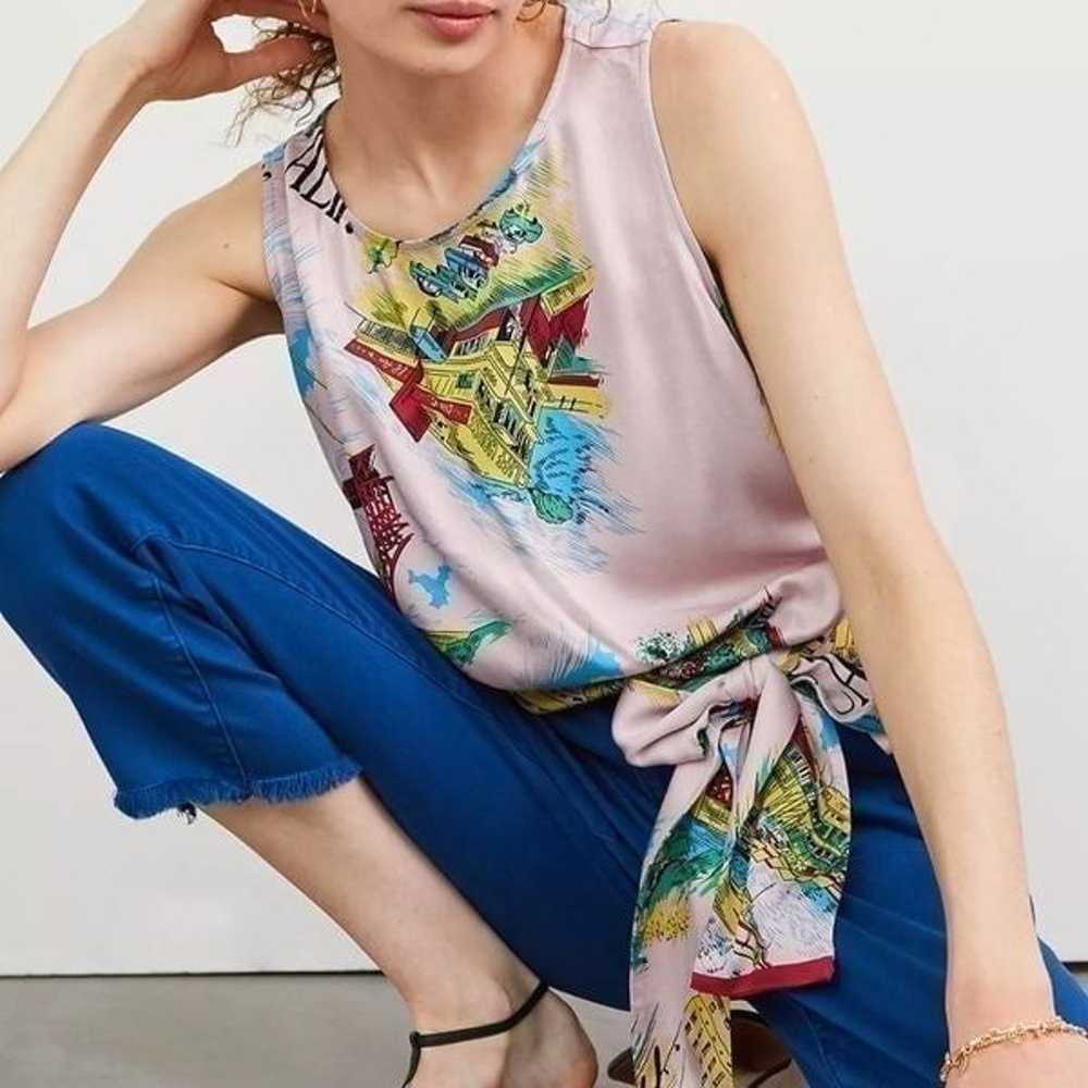 NEW Anthropologie Postcard Wrap Top By Tiny in Si… - image 2