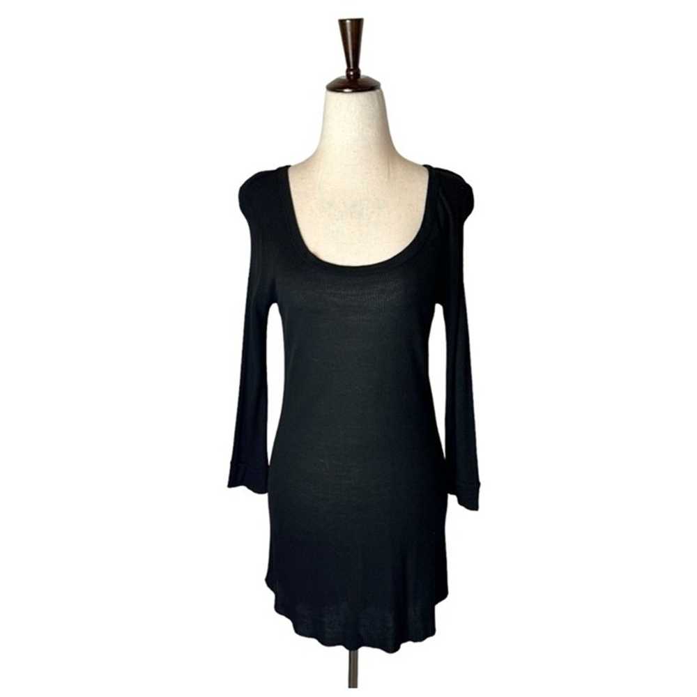 Enza Costa Shirt Womens Small Black Silk Blend Ri… - image 2