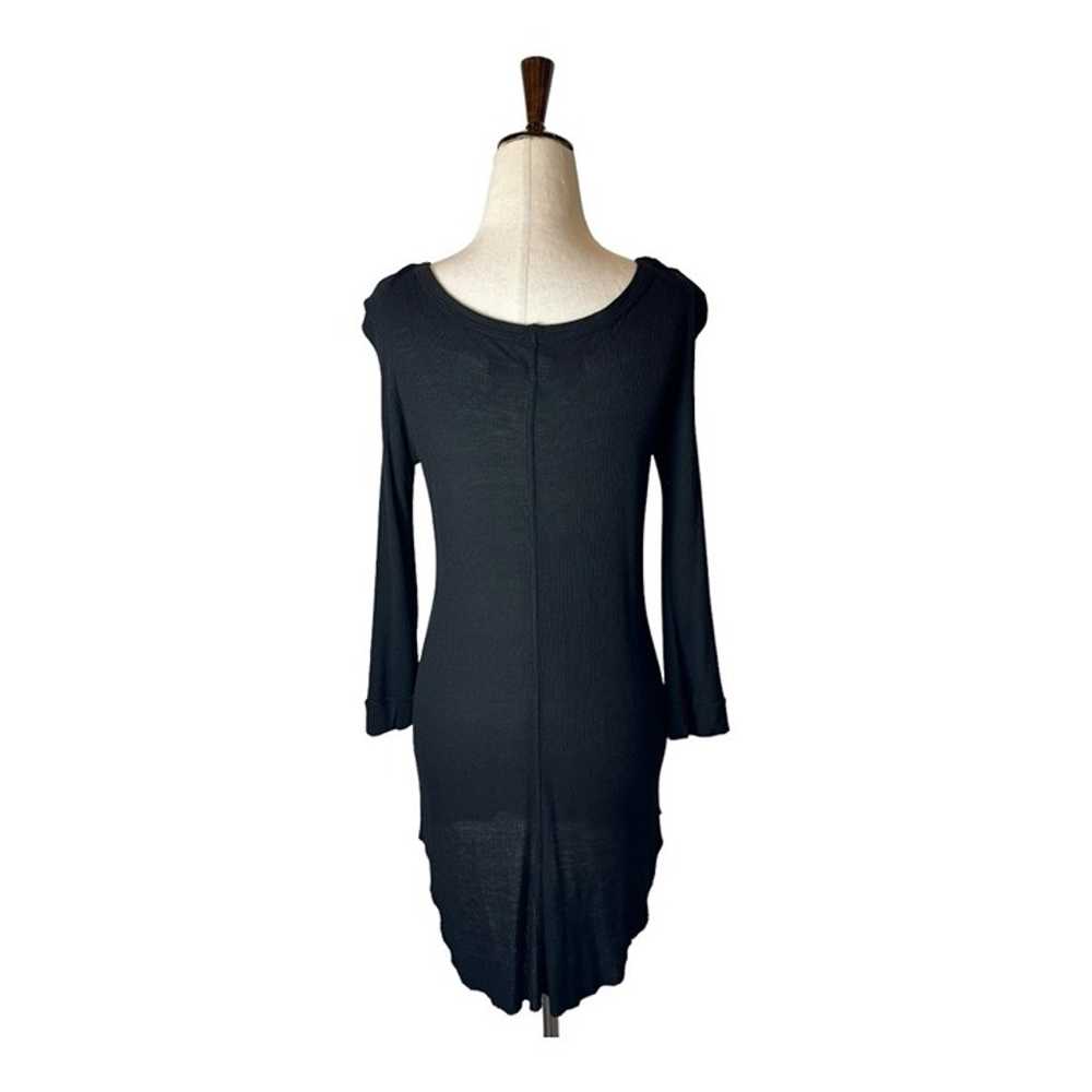 Enza Costa Shirt Womens Small Black Silk Blend Ri… - image 3