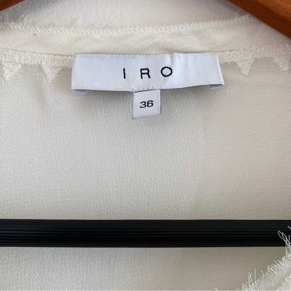 IRO Lana Blouse 36 US 4 Sheer White Chiffon Top E… - image 4