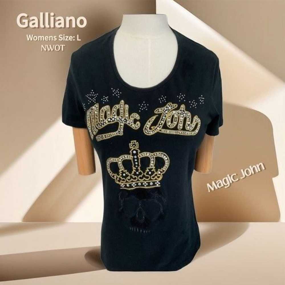 John Galliano NWOT Magic John Women’s Top Size La… - image 1