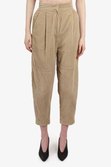 Brunello Cucinelli Beige Corduroy Wide Leg Pants … - image 1