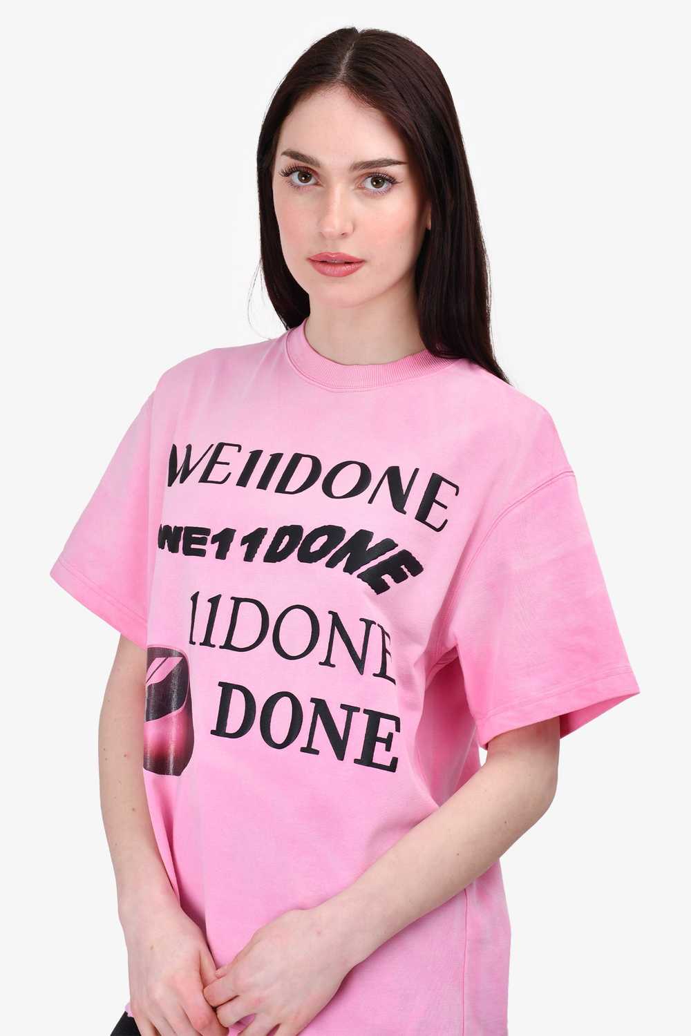 We11done Pink Logo Printed T-Shirt Size XS - image 3