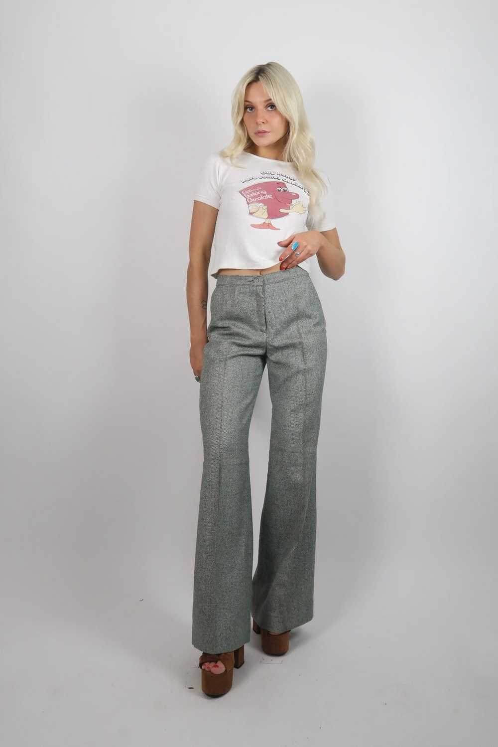 1970s deadstock wool flares - image 3