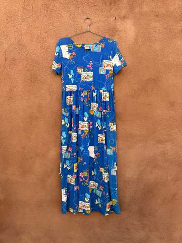 Route 77 Postcard Tie Dress by Bobbie Brooks - image 1