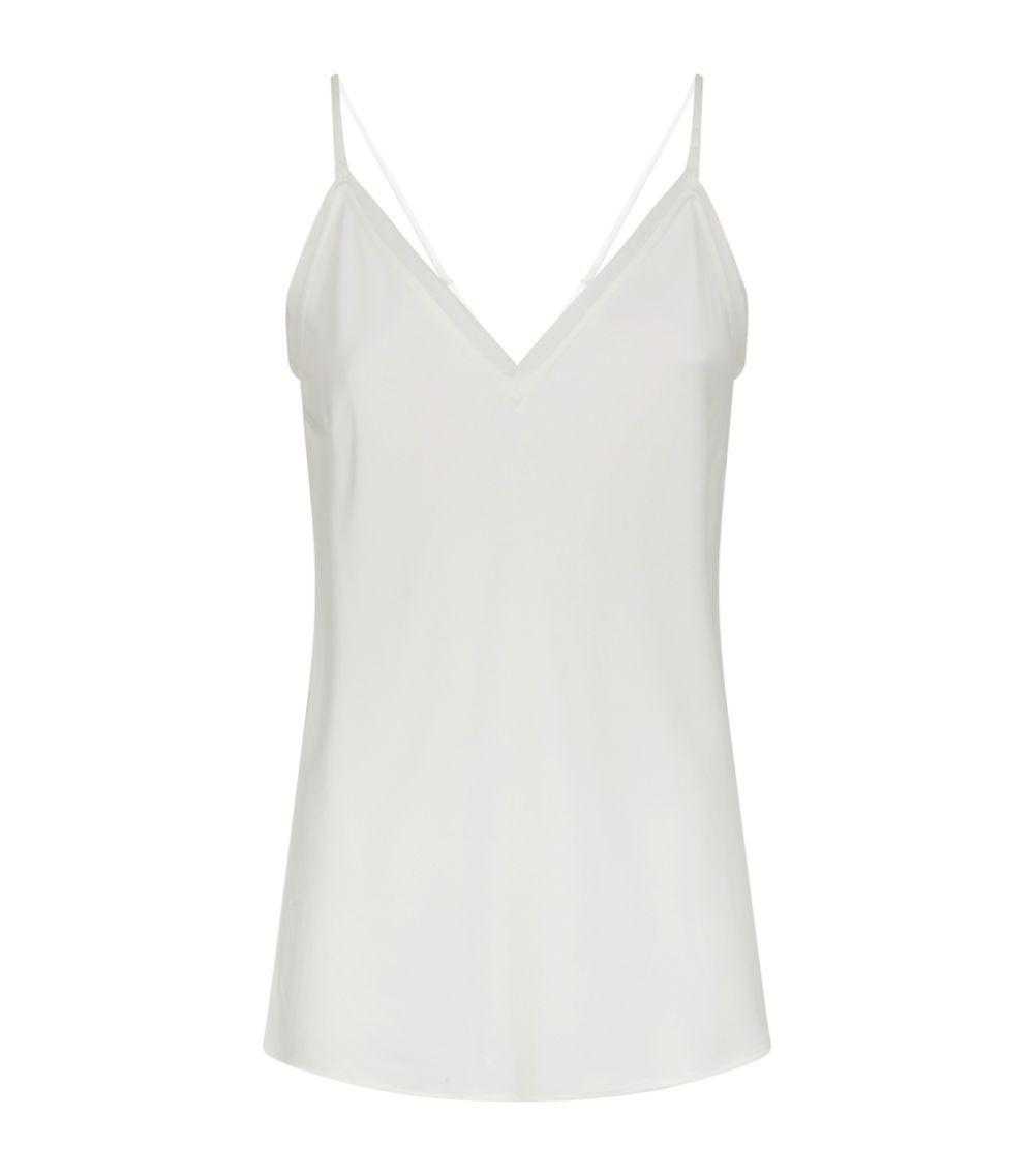 Managed by hewi Frame White Frayed Hem Satin Cami… - image 1