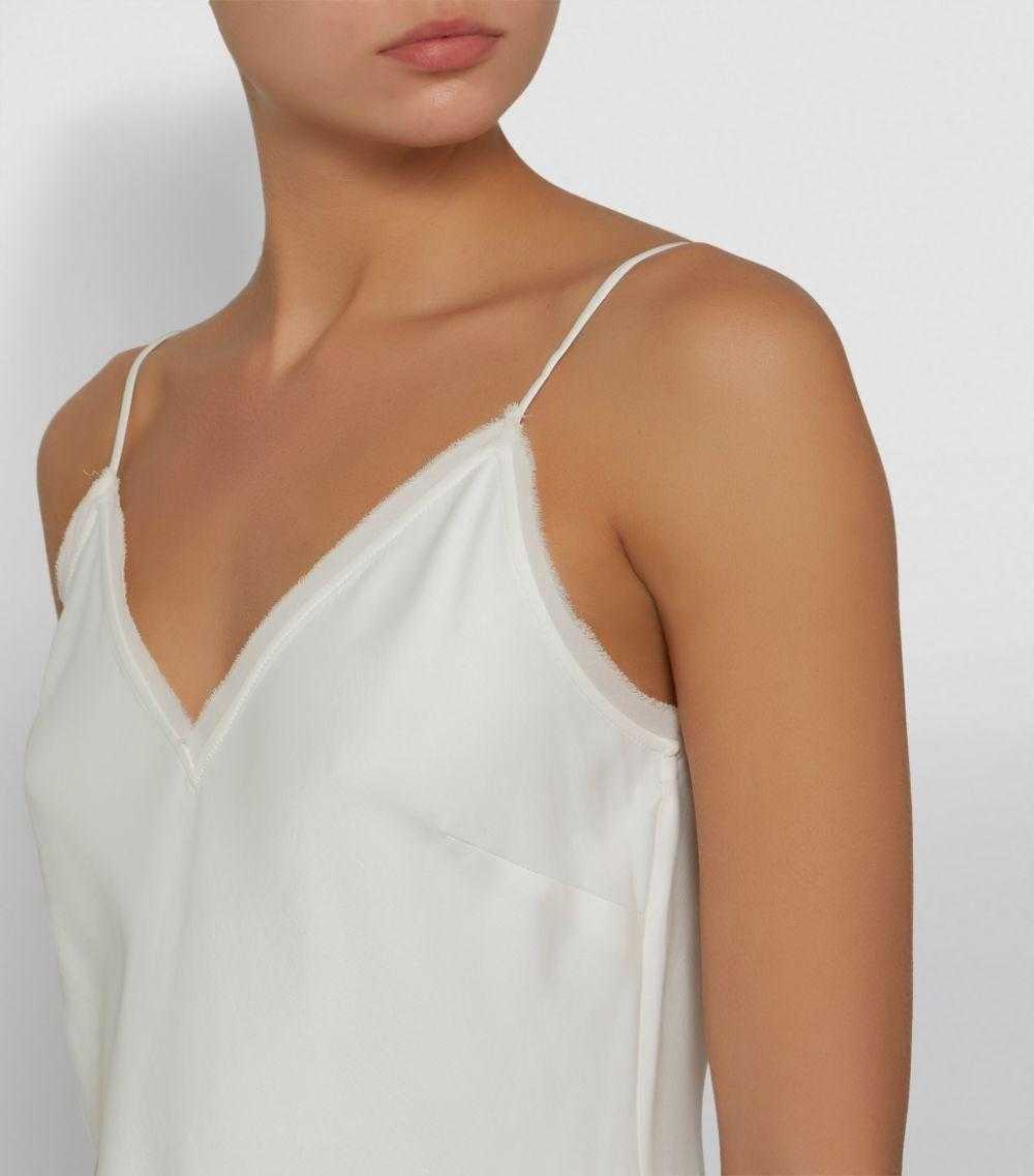 Managed by hewi Frame White Frayed Hem Satin Cami… - image 2