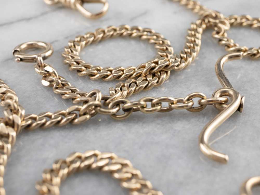 Antique Double Albert Gold Watch Chain - image 1