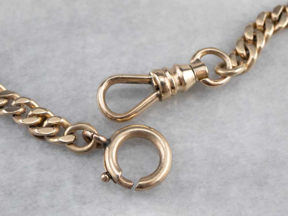 Antique Double Albert Gold Watch Chain - image 5