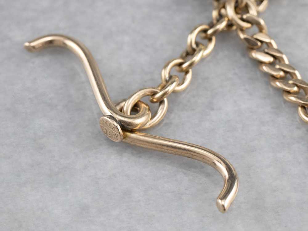 Antique Double Albert Gold Watch Chain - image 6