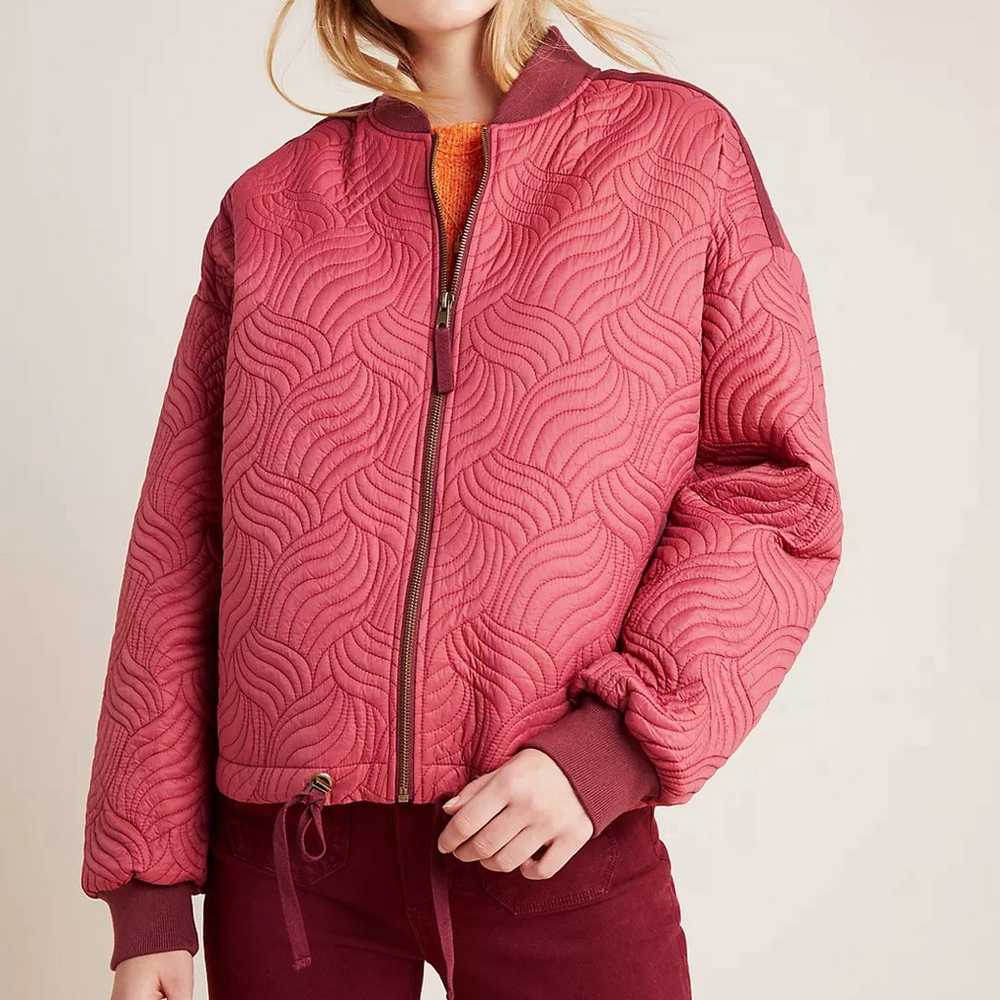 Anthropologie Vicenta Quilted Bomber Jacket size … - image 1