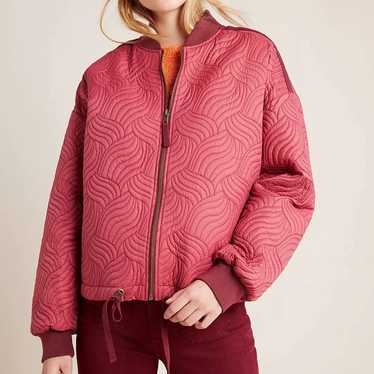 Anthropologie Vicenta Quilted Bomber Jacket size X