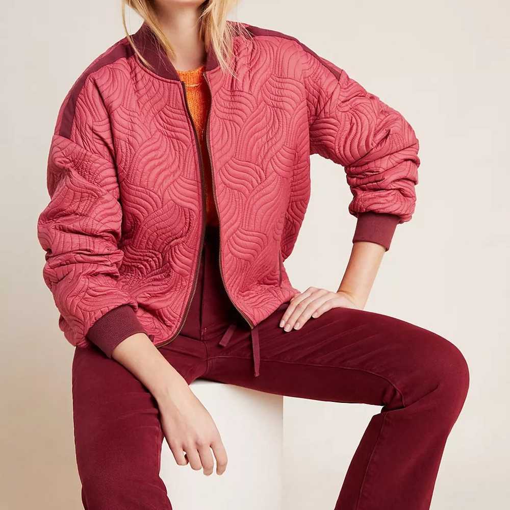 Anthropologie Vicenta Quilted Bomber Jacket size … - image 4