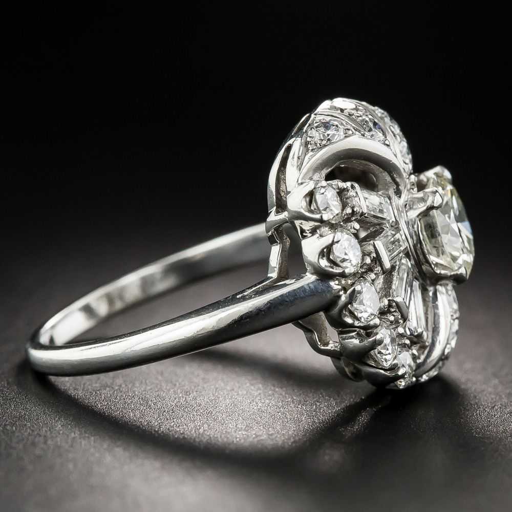 Mid-Century Diamond Cocktail Ring - image 3