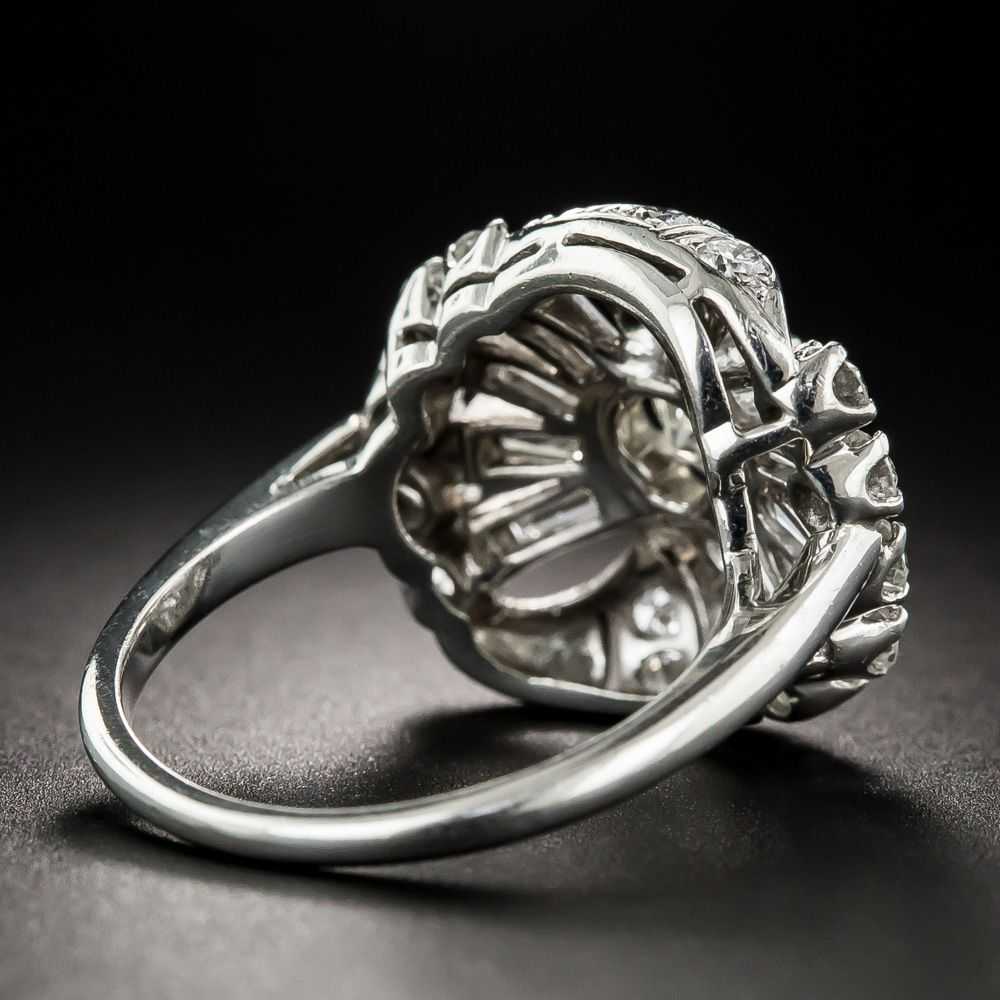 Mid-Century Diamond Cocktail Ring - image 4
