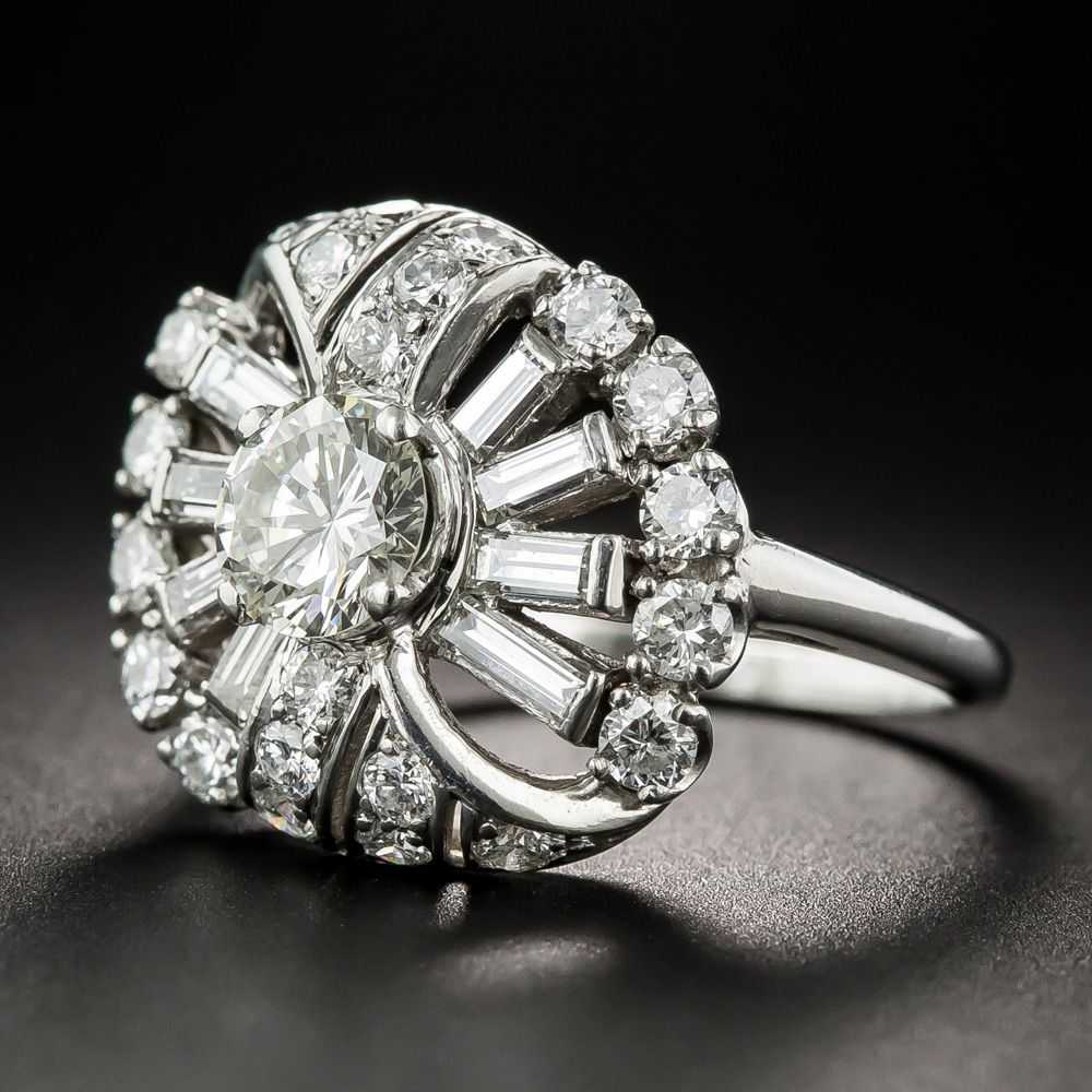 Mid-Century Diamond Cocktail Ring - image 5