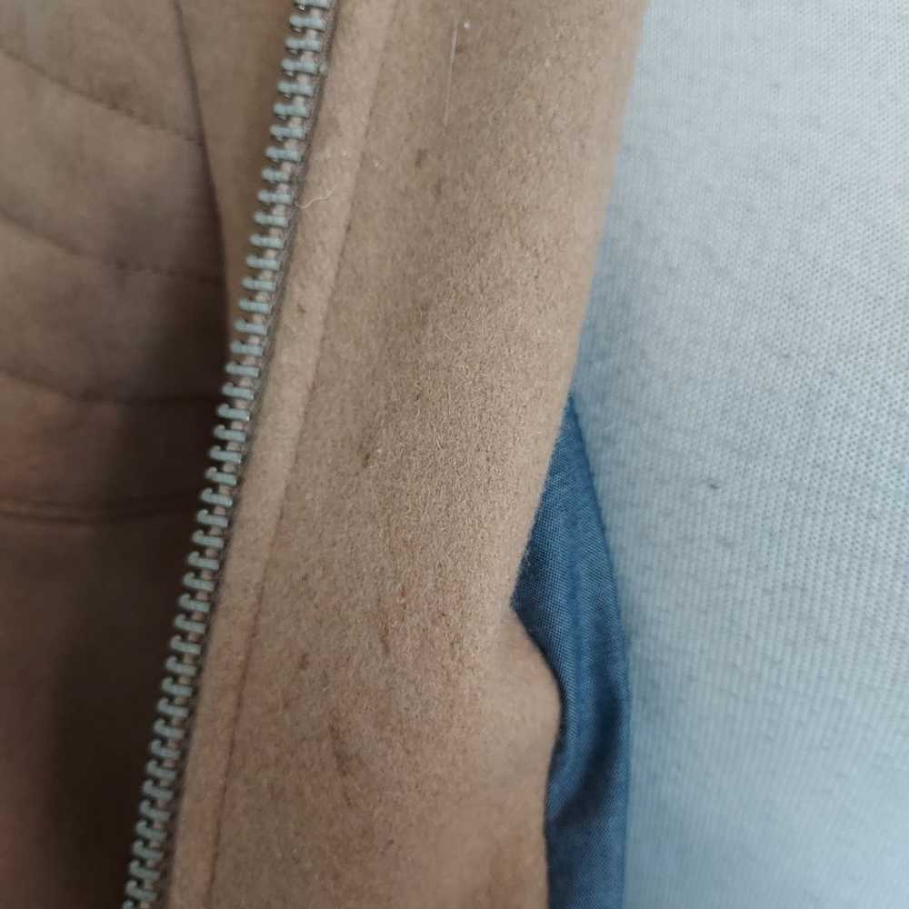 Gap Tan Wool Blend Moto Zip Jacket Size Small - image 10