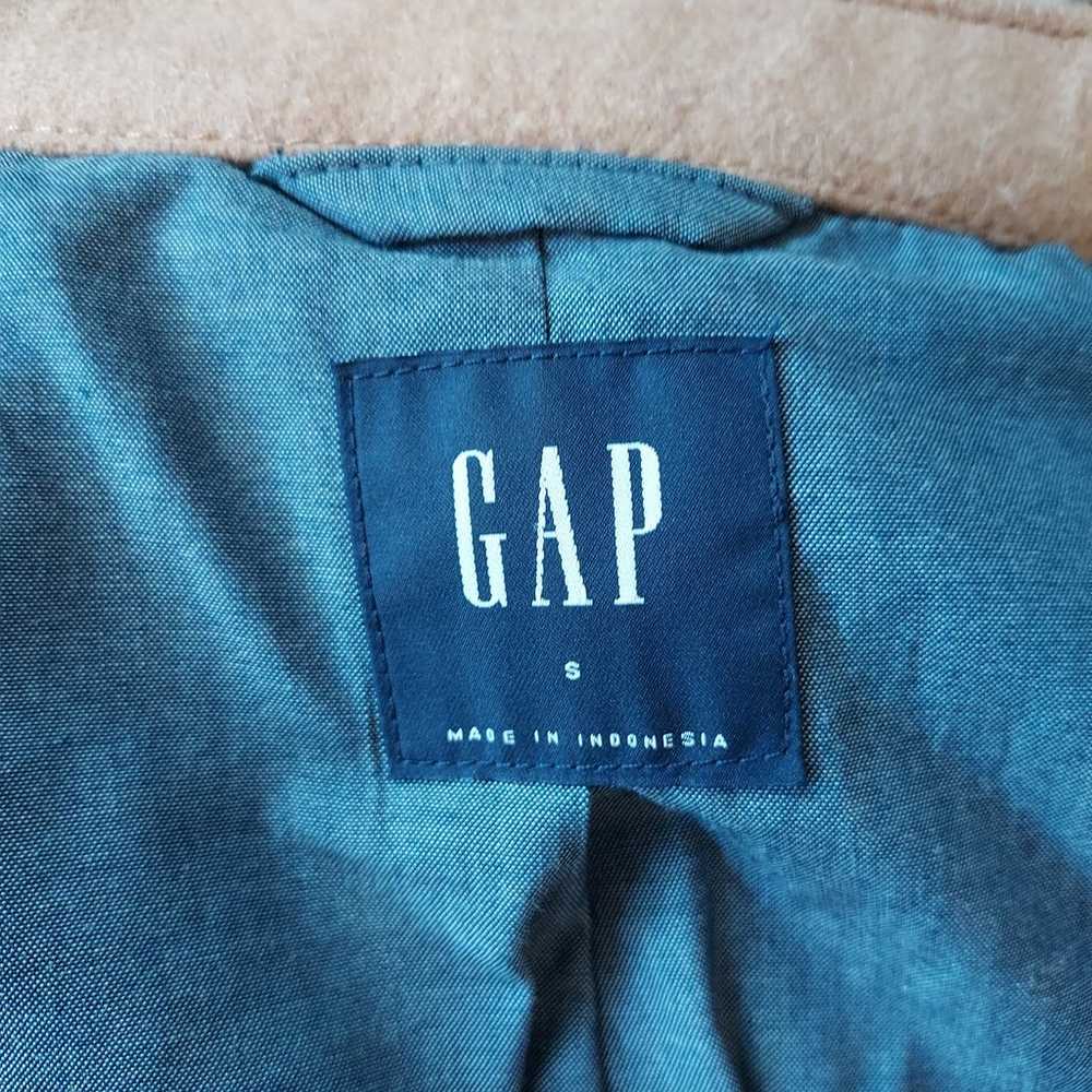 Gap Tan Wool Blend Moto Zip Jacket Size Small - image 11