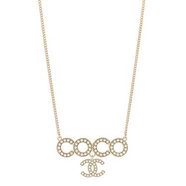 CHANEL Pearl Coco Necklace Gold