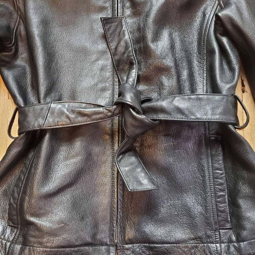 Vintage Wilsons Leather Black Belted Jacket Punk … - image 10