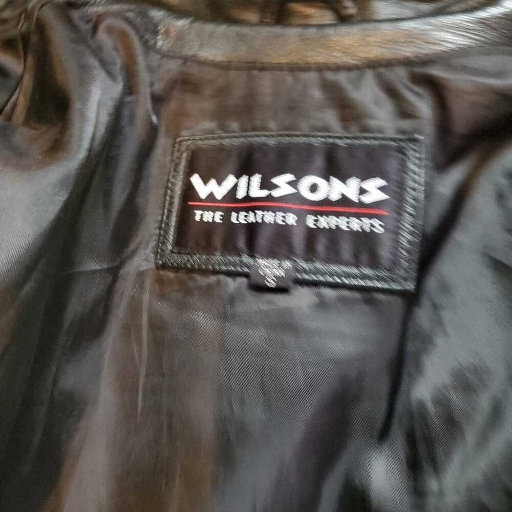 Vintage Wilsons Leather Black Belted Jacket Punk … - image 7