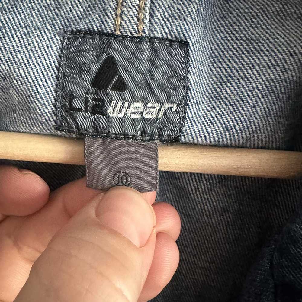 LizWear Oversized Denim Blazer Jean Jacket 10 M C… - image 7