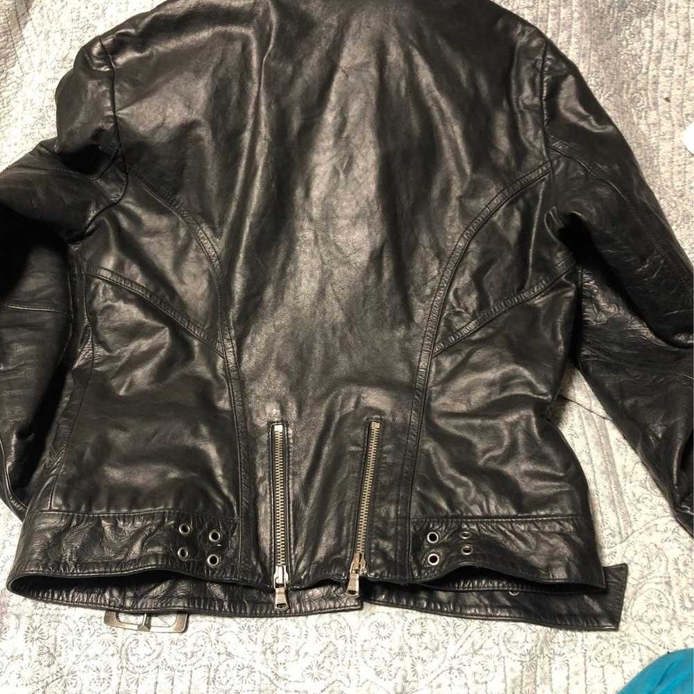 100% genuine leather express motorcycle jacket - image 3