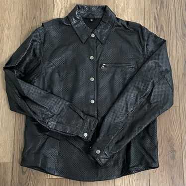 Harley Davidson Perforated Black Leather Jacket