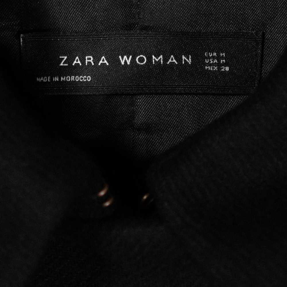 Zara Women's Overcoat Black Wool Stretch Double B… - image 3