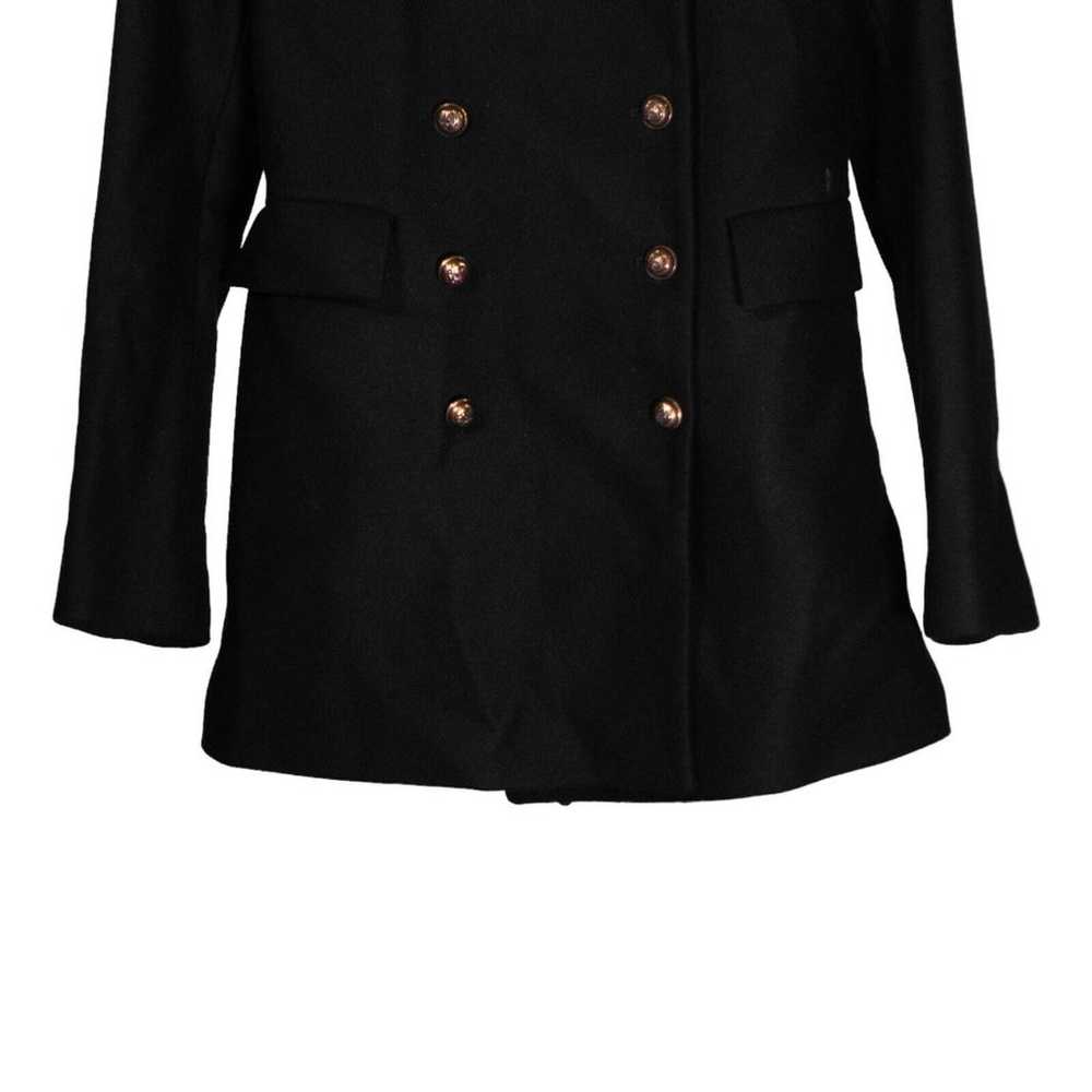 Zara Women's Overcoat Black Wool Stretch Double B… - image 6