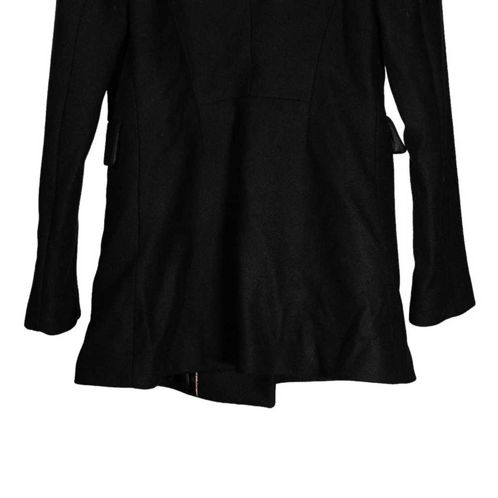 Zara Women's Overcoat Black Wool Stretch Double B… - image 8