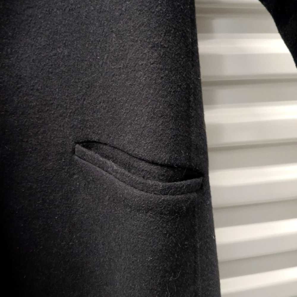 Zara Handmade Minimalist Wool Blend Black Coat Si… - image 6