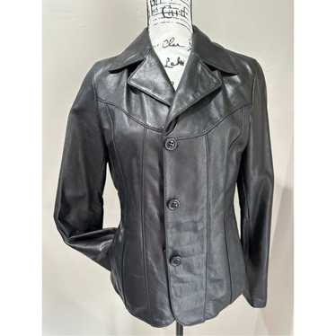 Wilson Women’s Leather Black Soft Button Jacket M - image 1