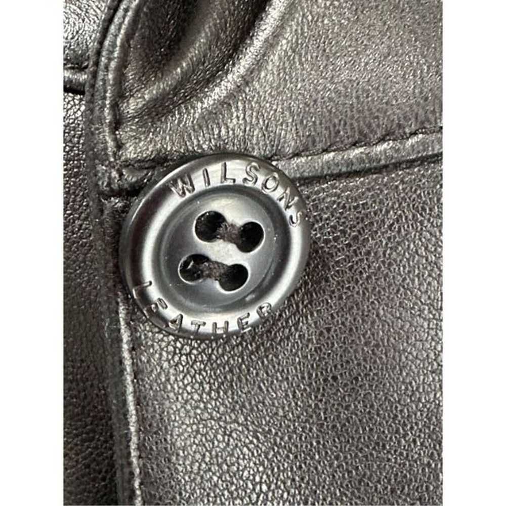 Wilson Women’s Leather Black Soft Button Jacket M - image 3