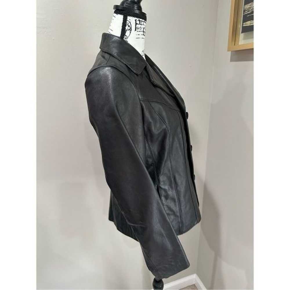 Wilson Women’s Leather Black Soft Button Jacket M - image 5