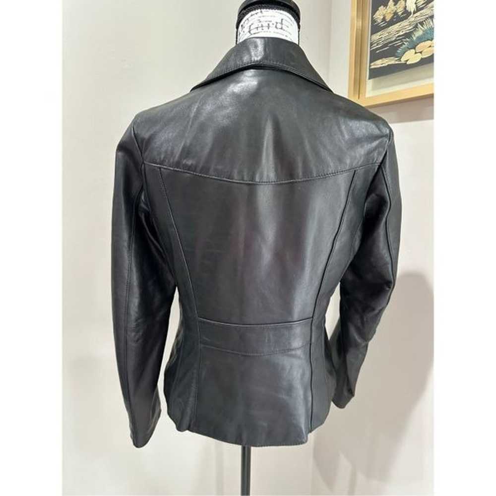 Wilson Women’s Leather Black Soft Button Jacket M - image 6