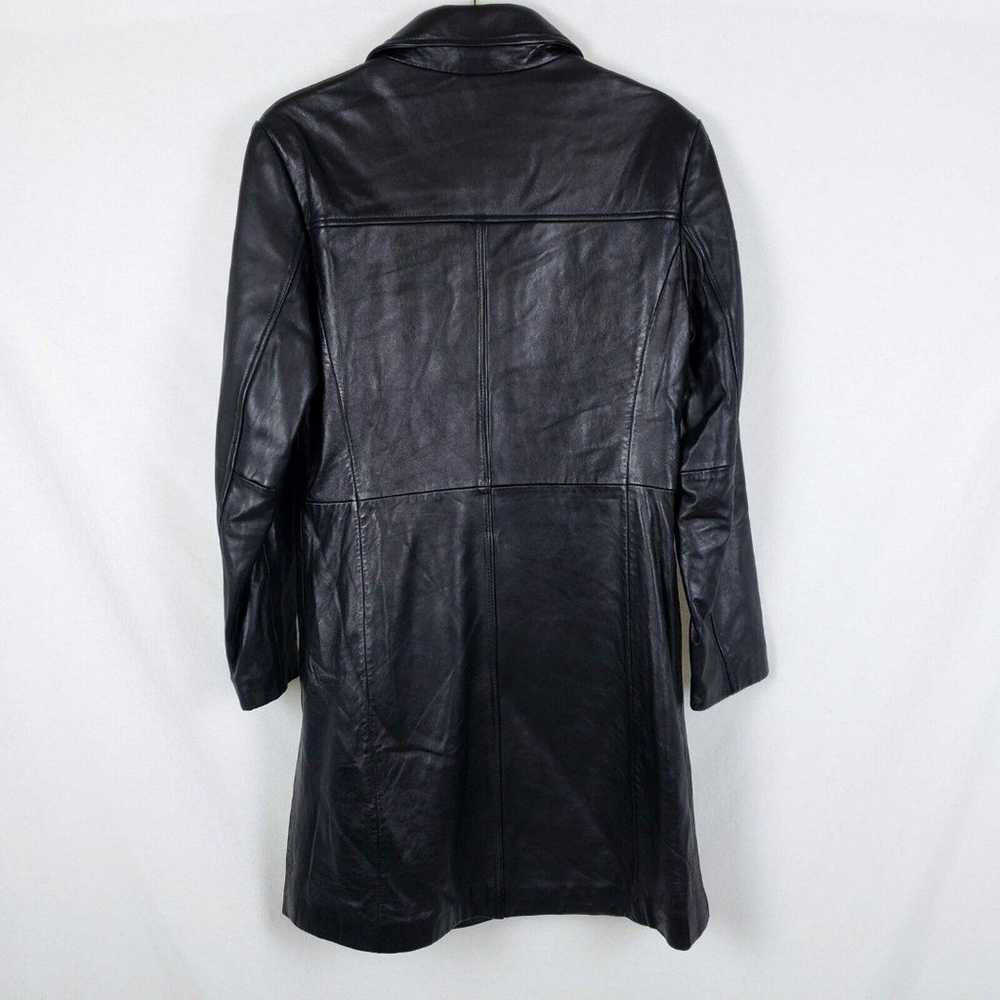 Katiana Couture Leather Jacket Womens M Black Lon… - image 4