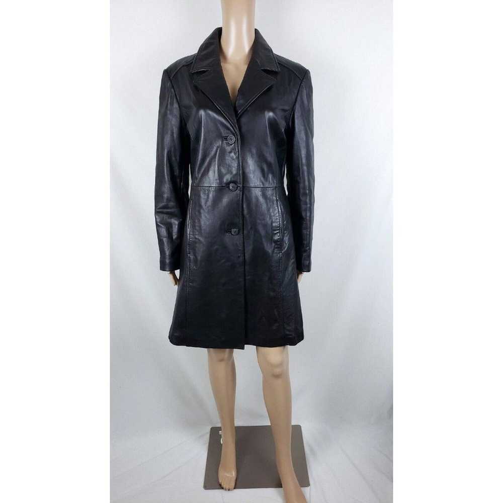 Katiana Couture Leather Jacket Womens M Black Lon… - image 6