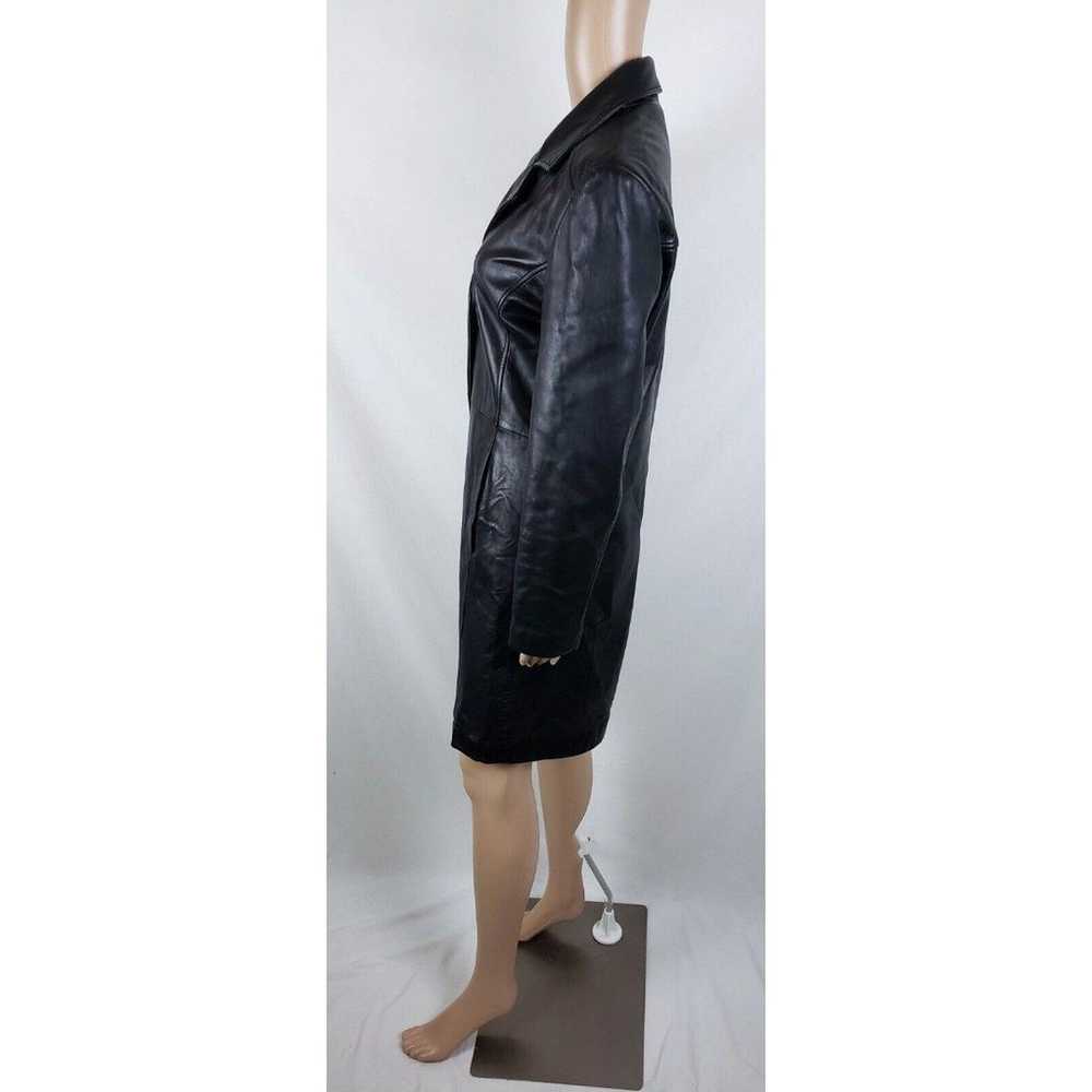 Katiana Couture Leather Jacket Womens M Black Lon… - image 7